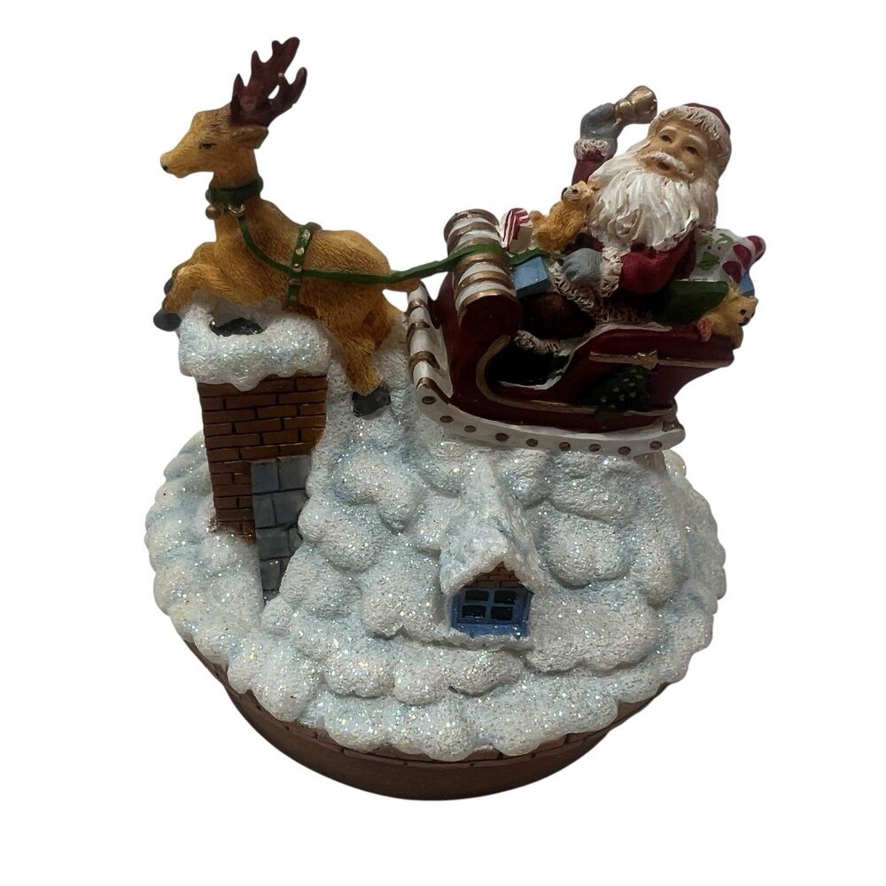 Our America SANTA'S SLEIGH Candle Topper #4052 Christmas Vintage‎ 2001